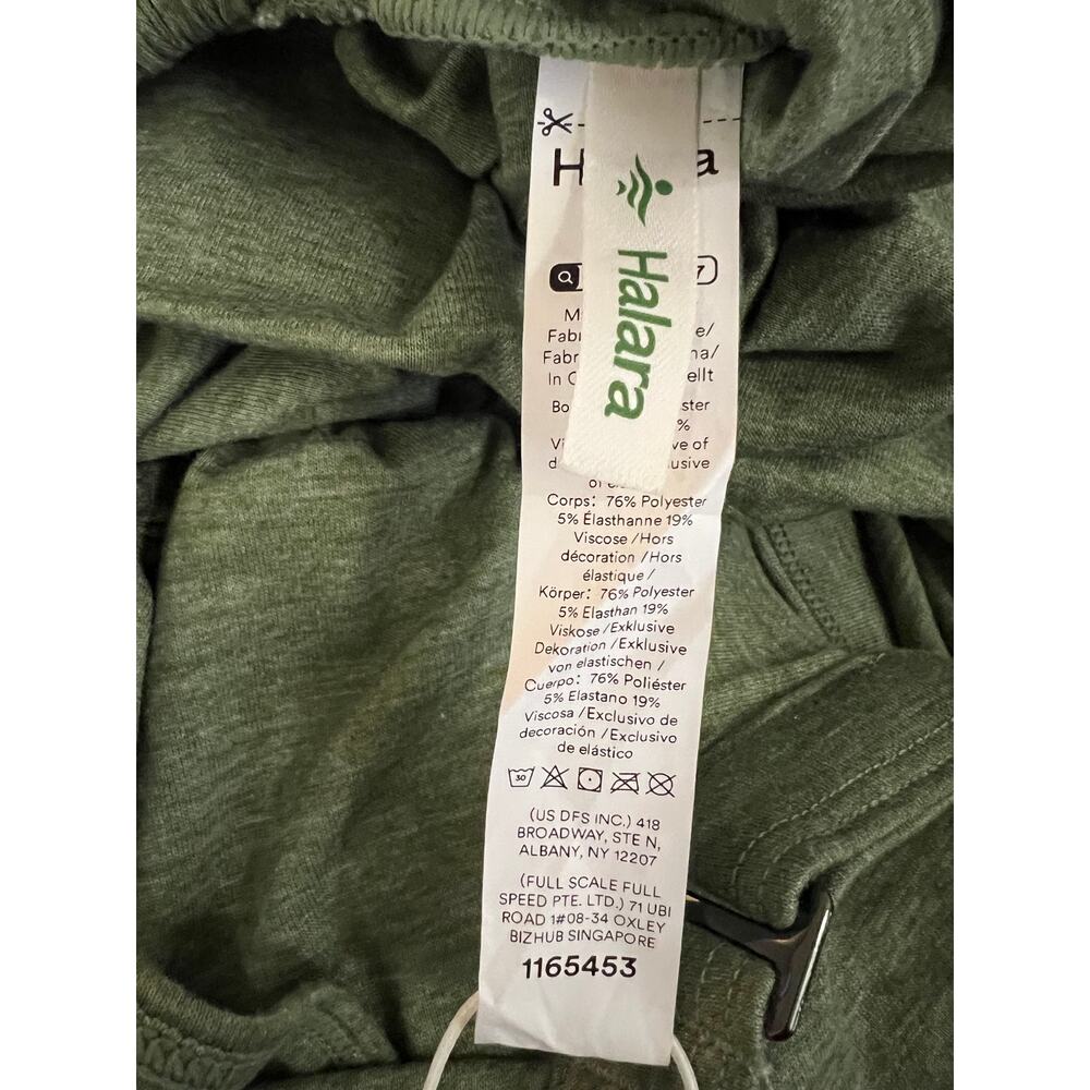 HALARA Open-Back Flowy Maxi Dress in Green Size Medium Pockets NWT - Picture 4 of 9